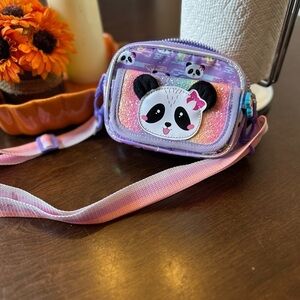 Source Unknown Pink and Purple Panda Crossbody Bag​